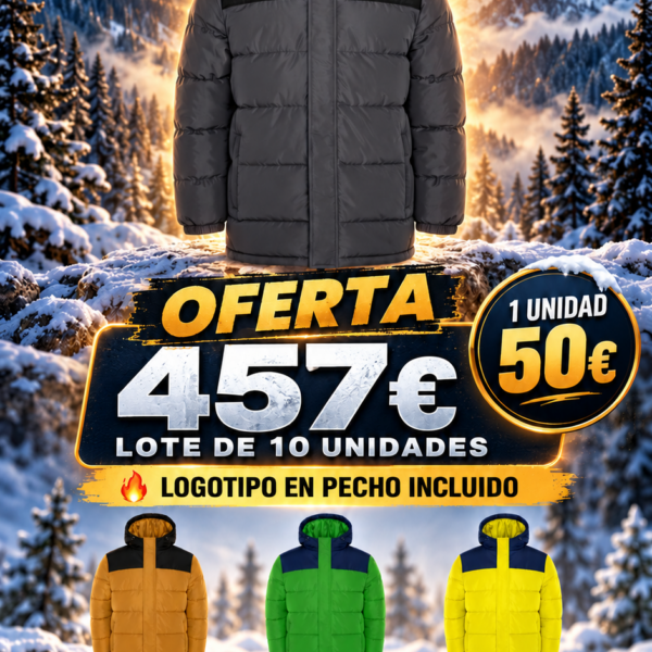 Parka Acolchada Bicolor Personalizada | Num3ralia