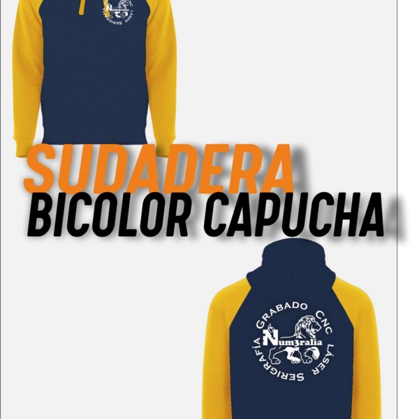 Sudadera Bicolor Capucha Badeta